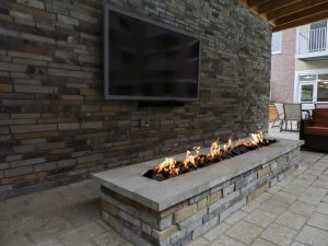 h20 commercial pool tv and fire feature
