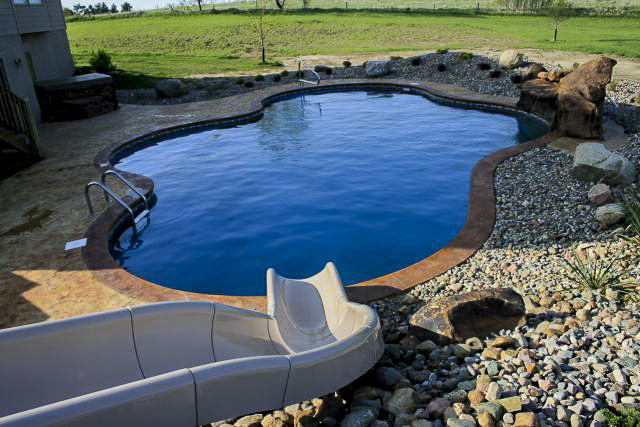 outdoor pool slide