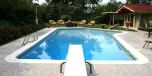 Concrete outdoor pool